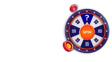 Колесо фортуны с вопросительным знаком в центре, представляющее турнир Spin & Win в Интернет-казино Ирвин, с шансами на получение уникальных призов.